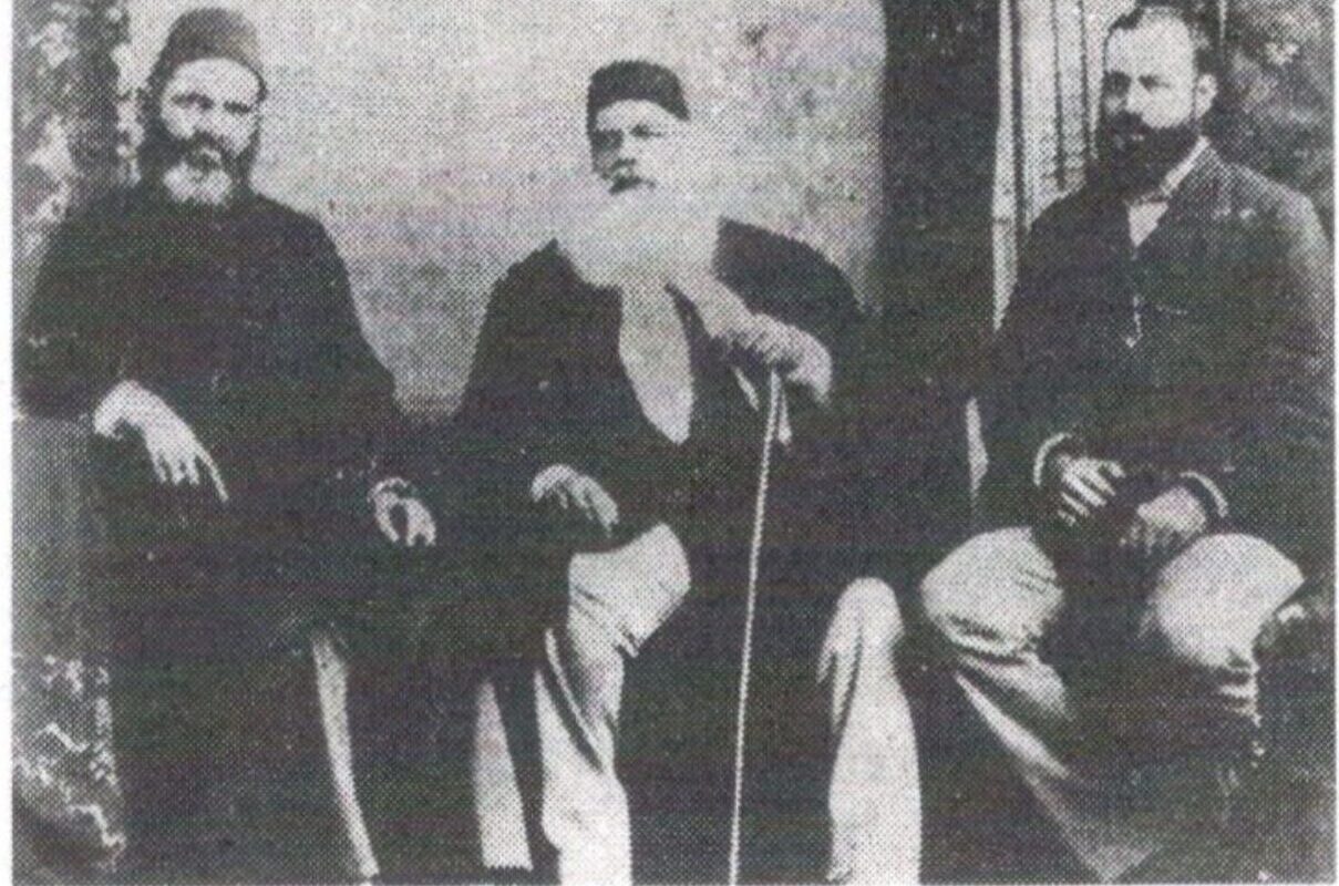 Nawab Mohsin ul Mulk, Sir Syed Ahmed Khan and Justice Syed Mahmood seated together